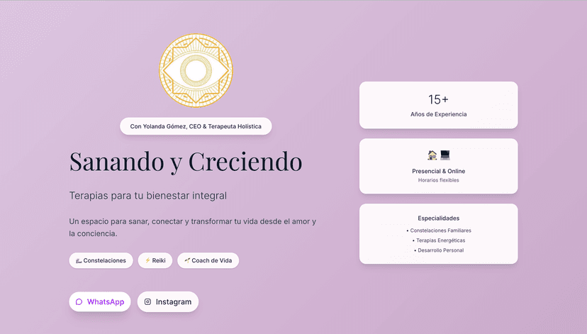 Sanando y Creciendo - Vista previa